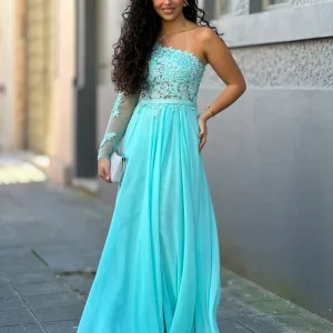 Vestido DALILA AZUL TURQUESA