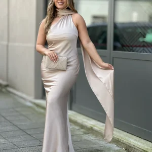 Vestido Ashley BEGE DOURADO